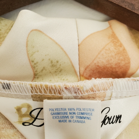 VINTAGE | Sheer Floral Robe Kimono Pastel Belted Night Gown (Size S) - Picture 11 of 13